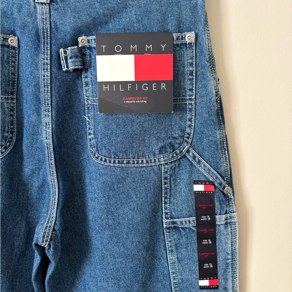 Y2K Tommy Hilfiger 90s Vtg Women’s “Carpenter Fit” HighRise Jeans Waist Sz 28in - Picture 6 of 8